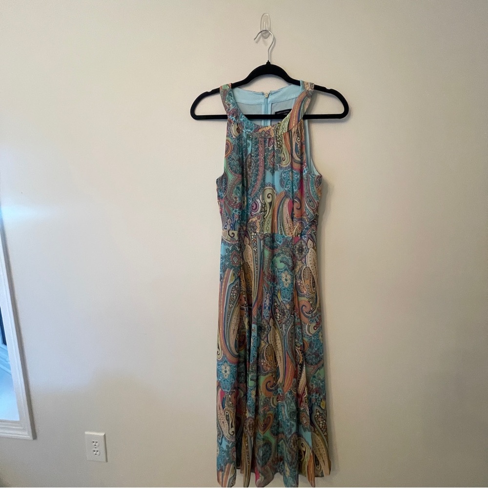 Tommy Hilfiger Paisley Sleeveless Midi Dress - Multicolor Size 8